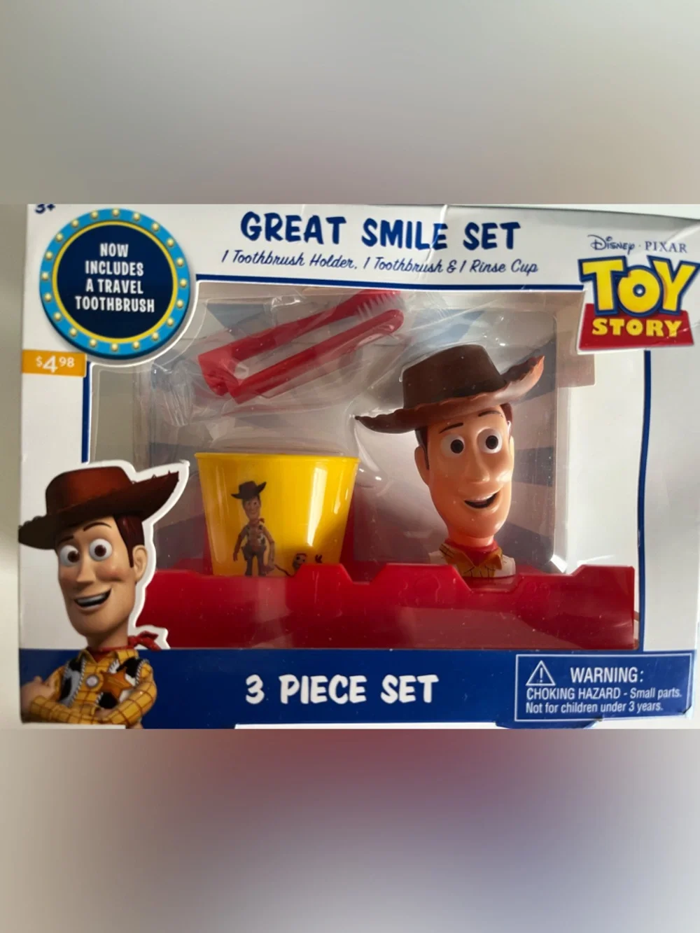 Disney Pixar Toy Story 5 Woody Round Tin Box Toothbrush Set Buzz Lightyear Rex